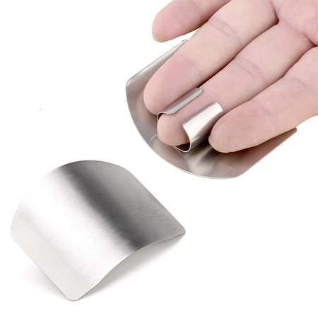 1947KITCHEN Stainless Steel Finger Protector For Cutting, Chopping & Dicing, 2PK TI-2CLEFG